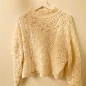 withe lace sweater